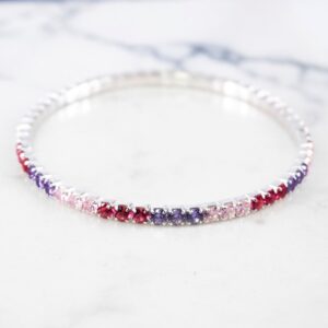 PULSERA TENNIS COLORES ESTIRABLE