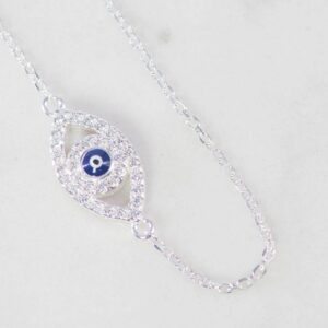 PULSERA OVALO CIRCONES OJO TURCO 19CM