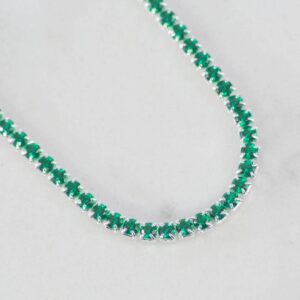 PULSERA TENNIS ESMERALDA 2.1MM-17CM